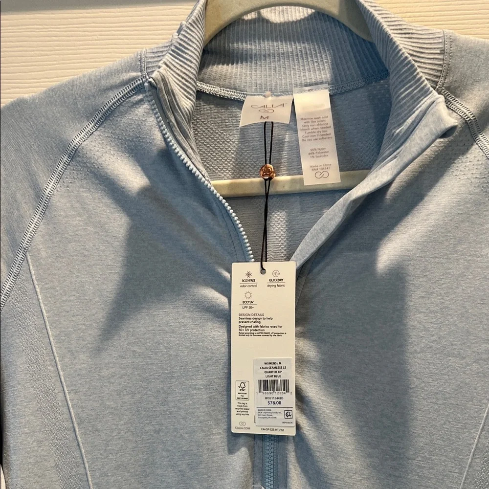 CALIA by Carrie Underwood Light Blue Golf Pullover - Picture 10 of 11